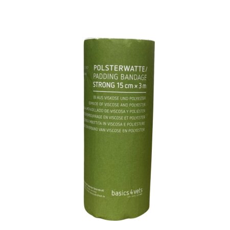 basics4vets Polsterwatte - Polsterbinde Strong | 12 Rollen | 15 cm x 3 m