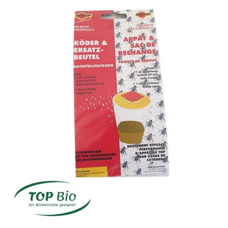 REDTOP Nachfüllpackung | Fliegenköder für Fliegenfalle XL 8,0 Liter