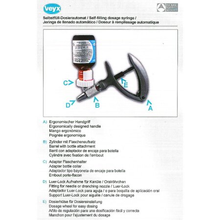 HSW Eco-Matic | automatische Selbstfüllerspritze mit Spezialadapter für Veyx Flaschen