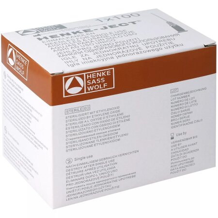 Einmalkanülen HSW FINE-JECT 26 G x 1/2" 100 Stk. 0,45 x 12 mm braun