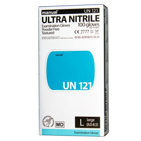 Manual UN121 Ultra Nitrile Untersuchungshandschuhe blau 100 Stk. Gr. L