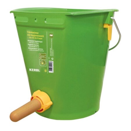 Kerbl Kälbertränkeeimer mit Hygieneventil grün 8 Liter
