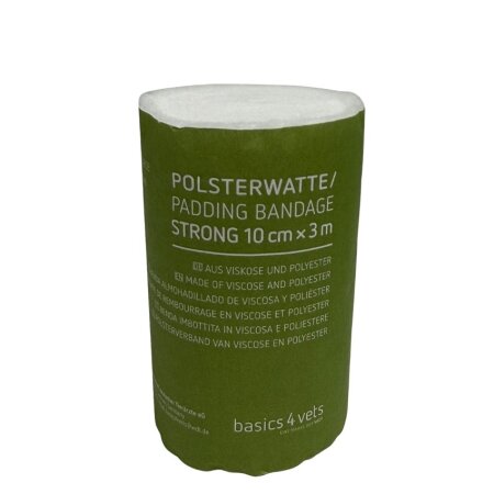 basics4vets Polsterwatte - Polsterbinde Strong | 12 Rollen | 10 cm x 3 m