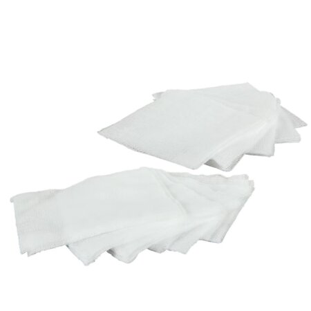 basics4vets Mullkompressen | 100 % Baumwolle | 8-fach gelegt | 100 Stück | 7,5 cm x 7,5 cm