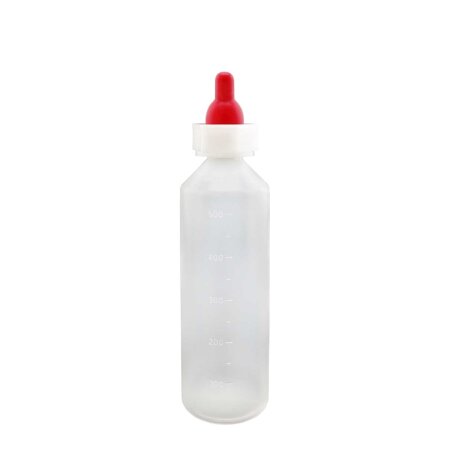 GEWA Milchflasche mit "Lämmersauger rot" | 500 ml