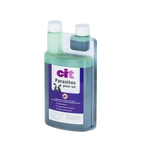cit Parasitos pour-on | Fliegen- + Parasitenabwehr (inkl. Bremsen + Stechmücken) | für Rinder | 1-Liter-Dosierflasche